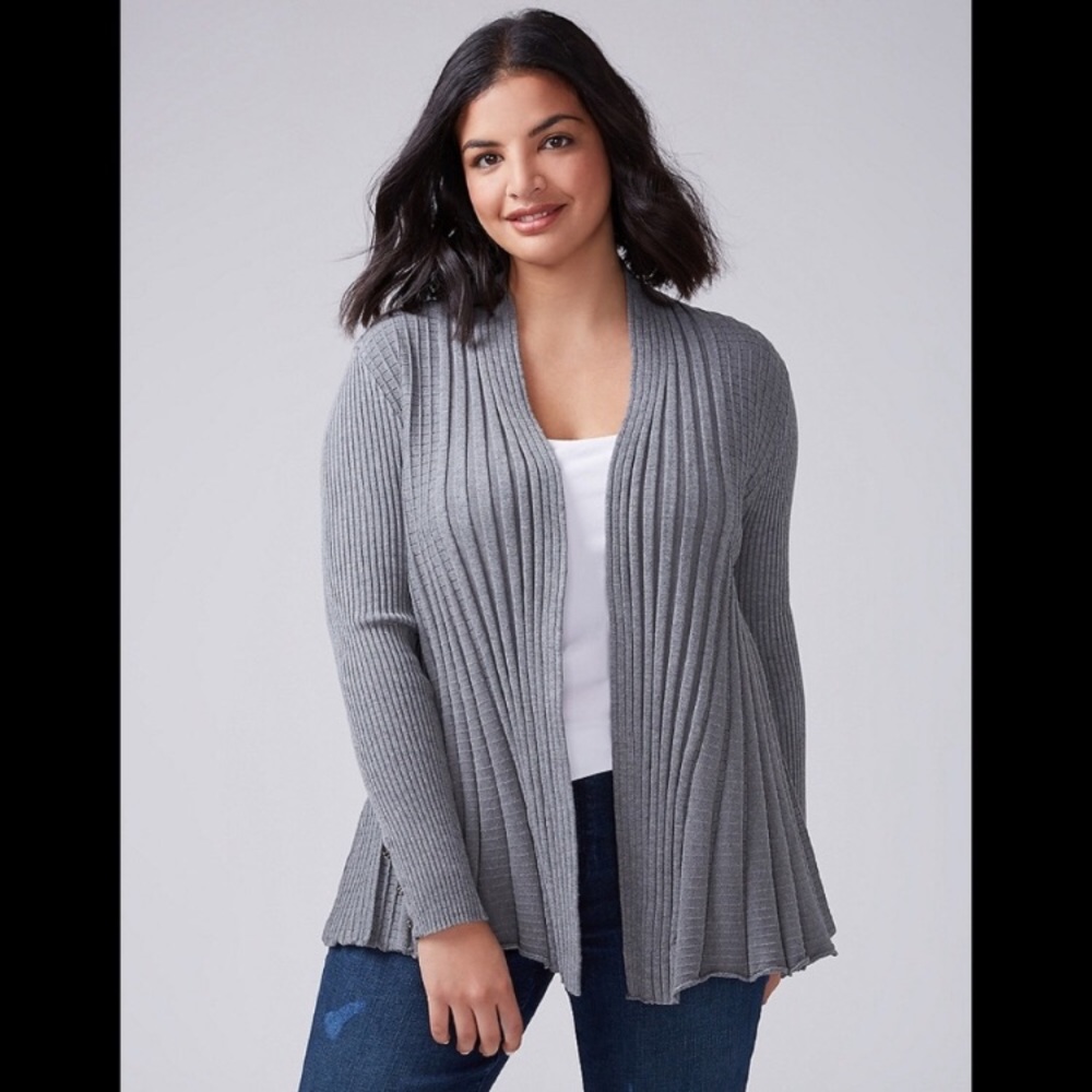 Grey cardigan sweater
